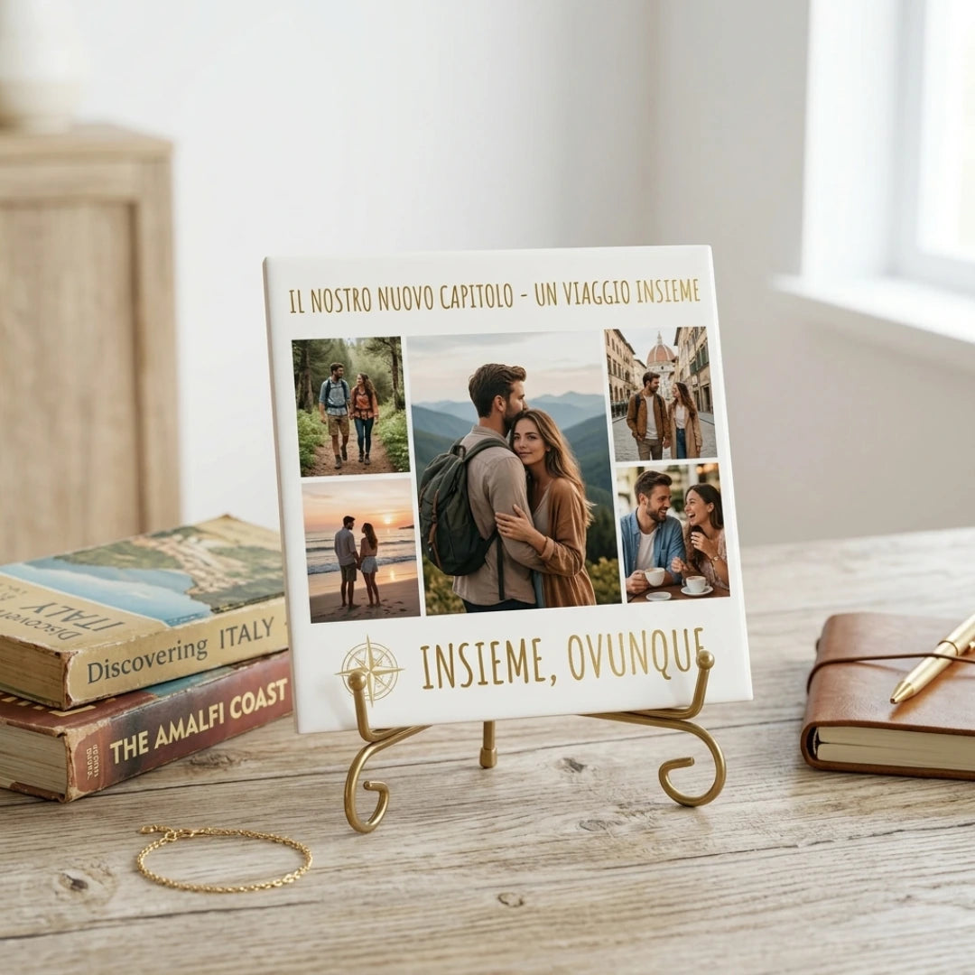 Mattonella in Ceramica Personalizzata con Foto e Testo