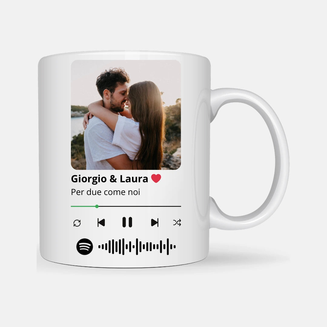 Tazza Spotify Personalizzata con Foto e Canzone